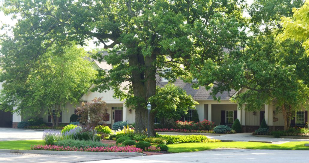 Front View of local business with professional landscaping