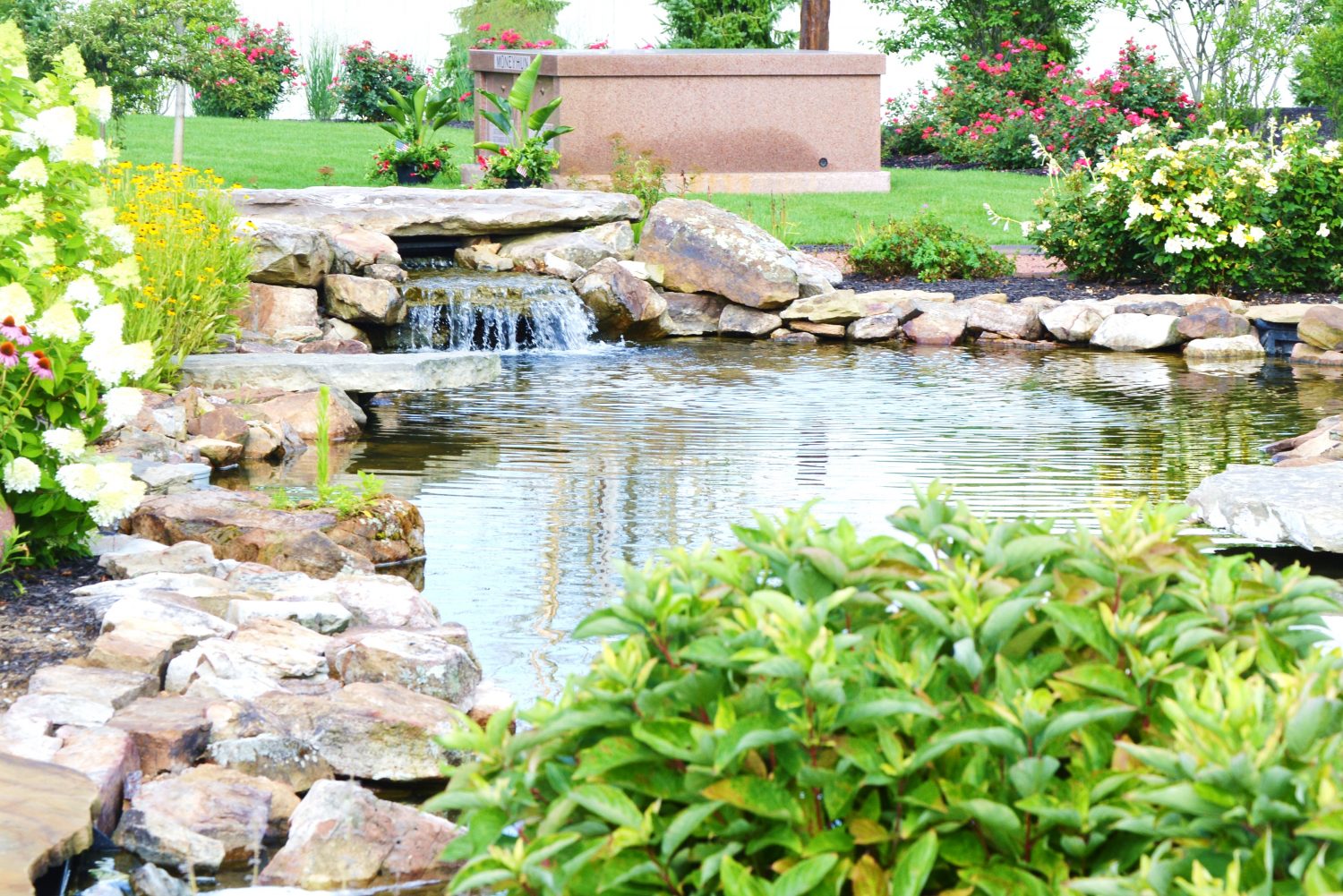 Waterfall and professional pond by Plant Studio Landscaping